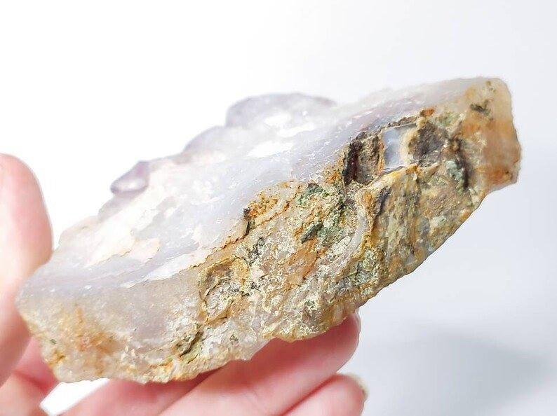 High Vibrational Rare Himalayan Quartz with Amethyst Cluster Third Eye.