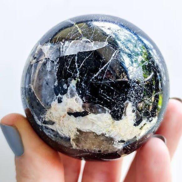 Himalayan Black Tourmaline Sphere.