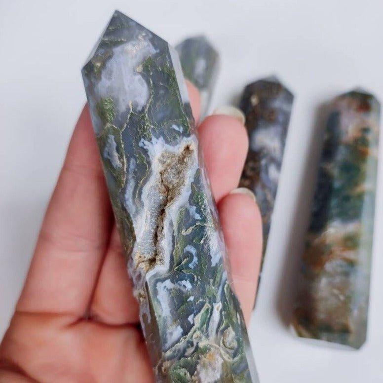 Moss Agate Crystal TowersGemstones and CrystalShanti Shop - Moss Agate Crystal Towers | Tree Agate Towers