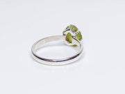 Shanti Shop - Natural Raw Peridot Rough Crystal Gemstone Prong Ring - CBD Store India