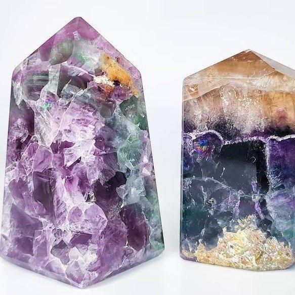 Shanti Shop - Rainbow Fluorite Crystal Towers.