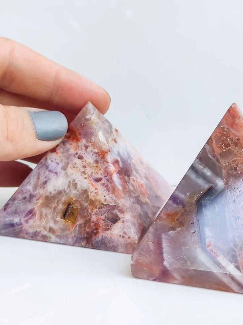 Pink Amethyst Crystal Pyramid.