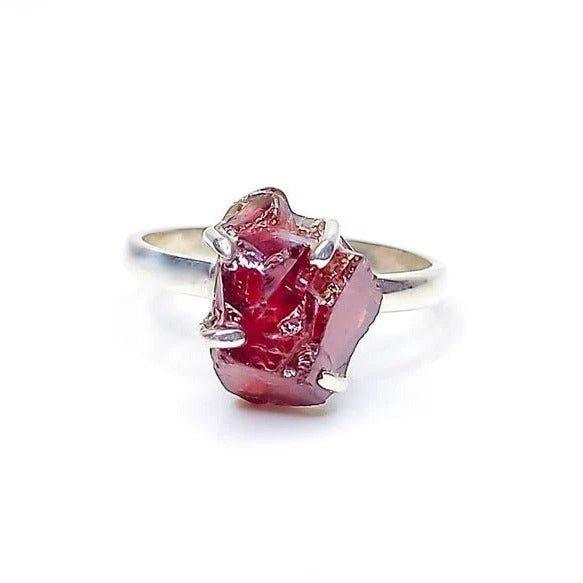Raw Garnet Uncut Rough Crystal Gemstone Birthstone RingGemstones and CrystalRaw Garnet Uncut Rough Crystal Gemstone Birthstone Ring