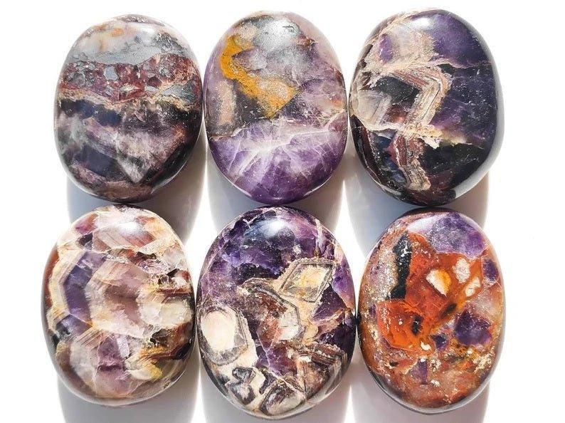 Shanti Shop - Super 7 Crystal Mini Palm Stones.