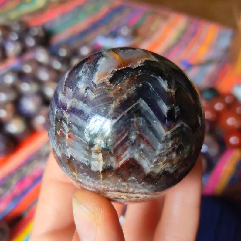 Super Seven Crystal Sphere, Melody Stone, Super 7 Sphere, Sacred Seven Polished Crystal BallsGemstones and CrystalShanti Shop - Super Seven Crystal Sphere, Melody Stone, Super 7 Sphere
