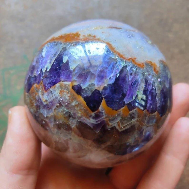 Super Seven Crystal Sphere, Melody Stone, Super 7 Sphere, Sacred Seven Polished Crystal Balls.