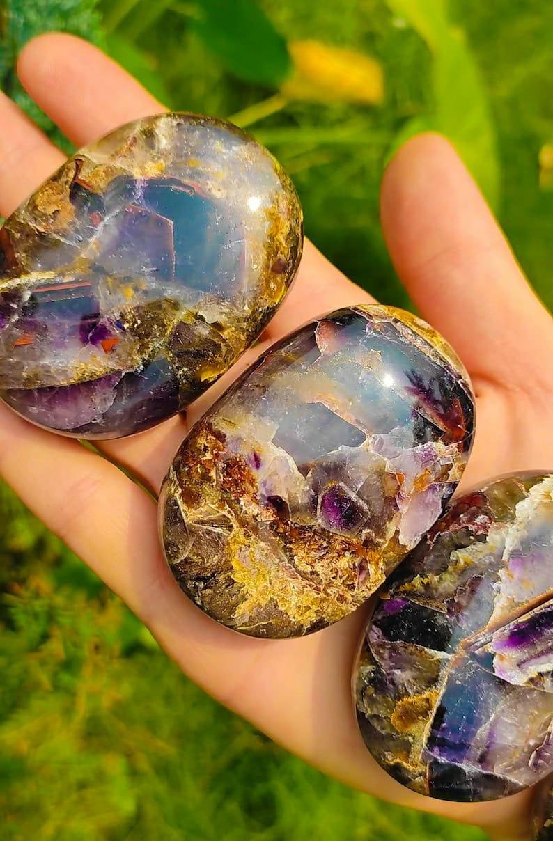 Super 7 Melody Stone Palm StoneGemstones and CrystalSuper 7 Melody Stone Palm Stone | Sacred Seven Polished Crystal
