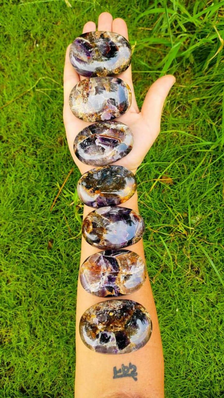 Super 7 Melody Stone Palm StoneGemstones and CrystalSuper 7 Melody Stone Palm Stone | Sacred Seven Polished Crystal