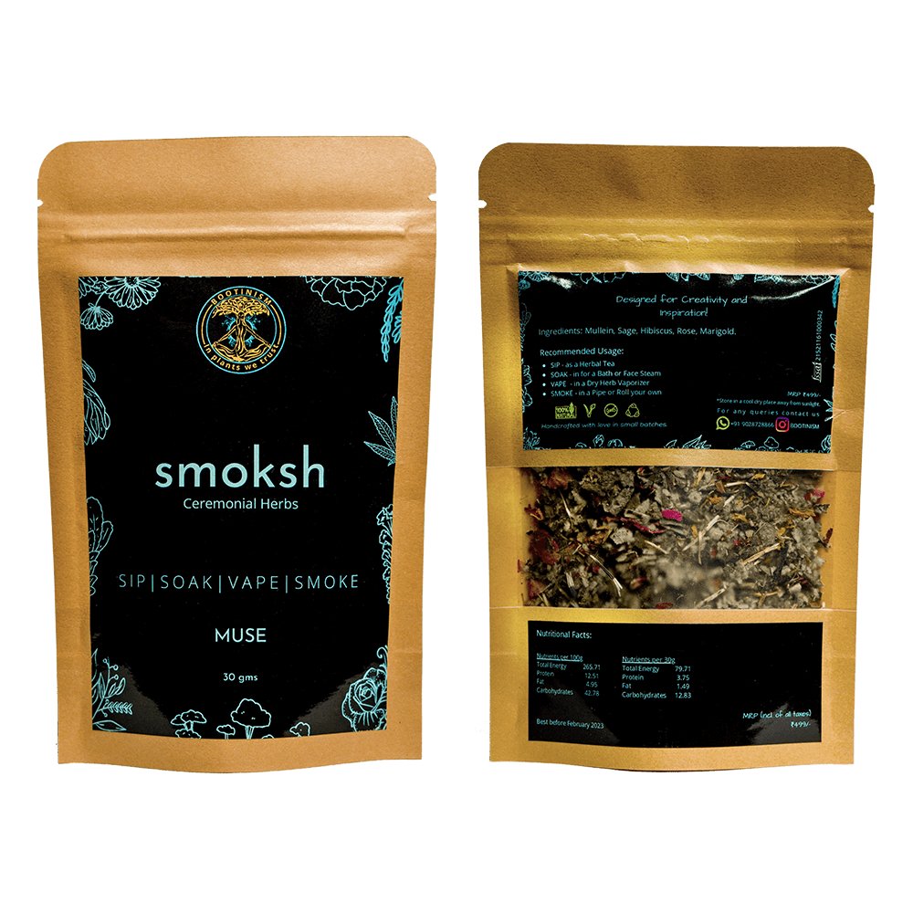 Smoksh by Bootinism - Muse 30g Pouch & Muse 8g Tin - CBD Store India