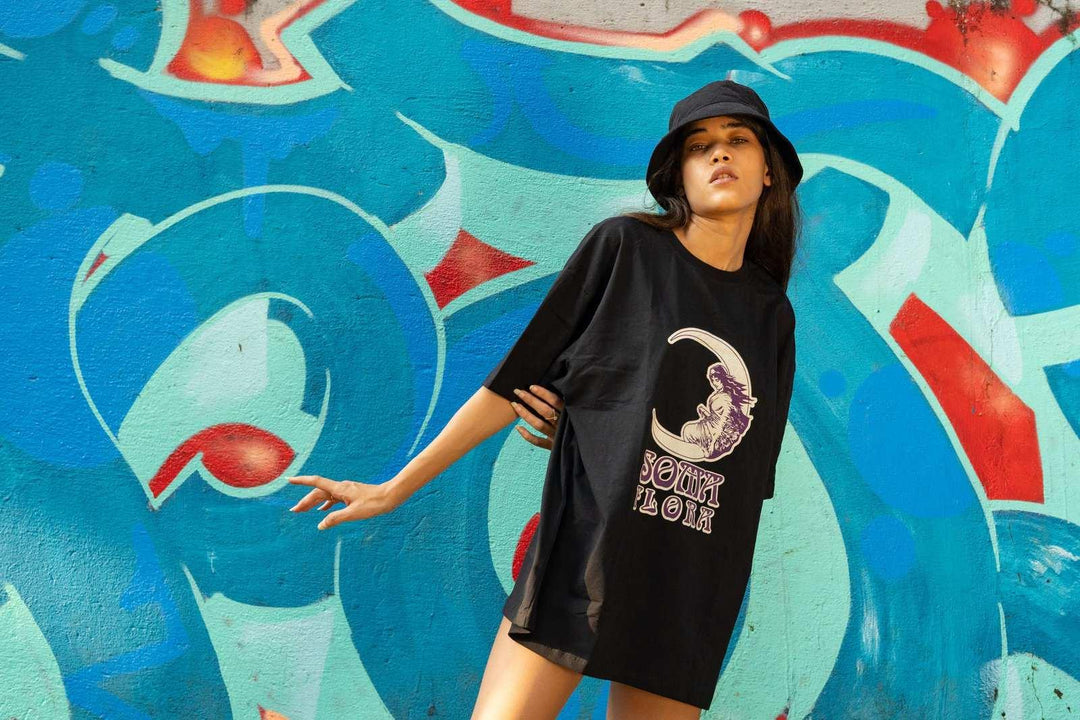 Soma Flora Black T-shirt