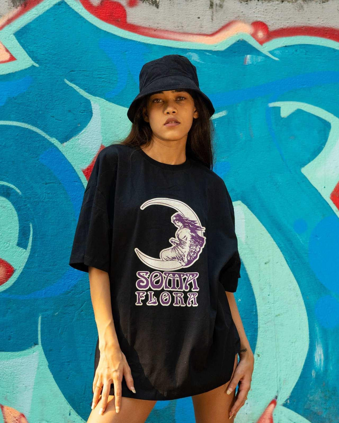 Soma Flora Black T-shirt