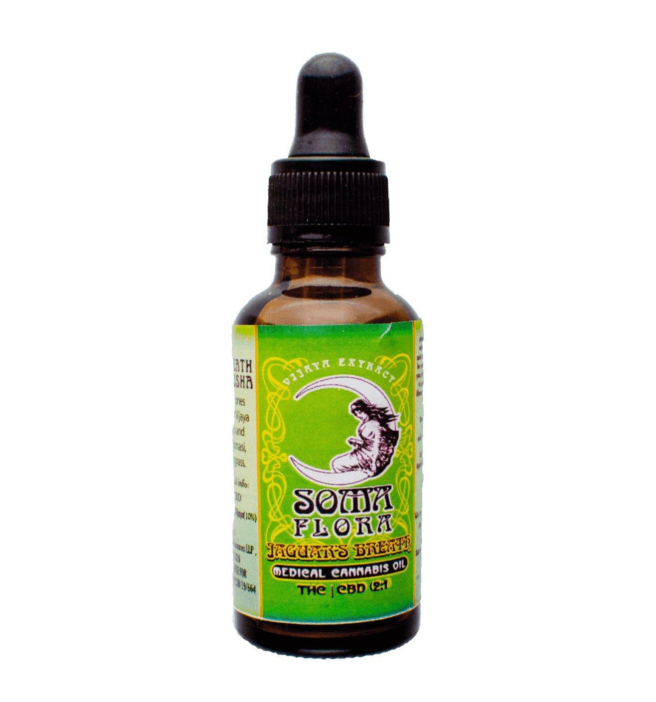 Soma Flora 'Jaguars Breath' 1:2 CBD : THC 1500mg Medical Cannabis Oil.