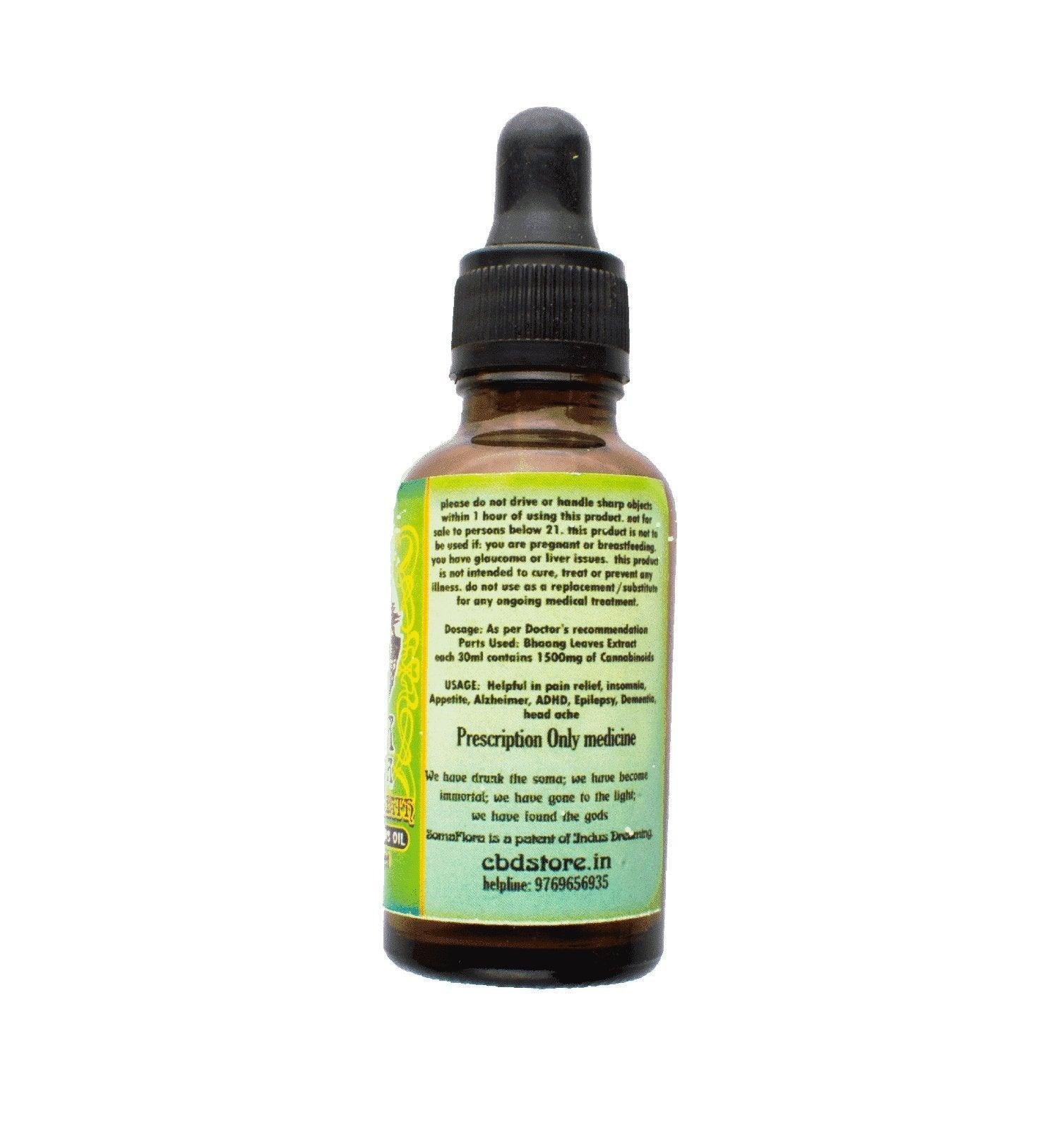 Soma Flora 'Jaguars Breath' 1:2 CBD : THC 1500mg Medical Cannabis Oil.