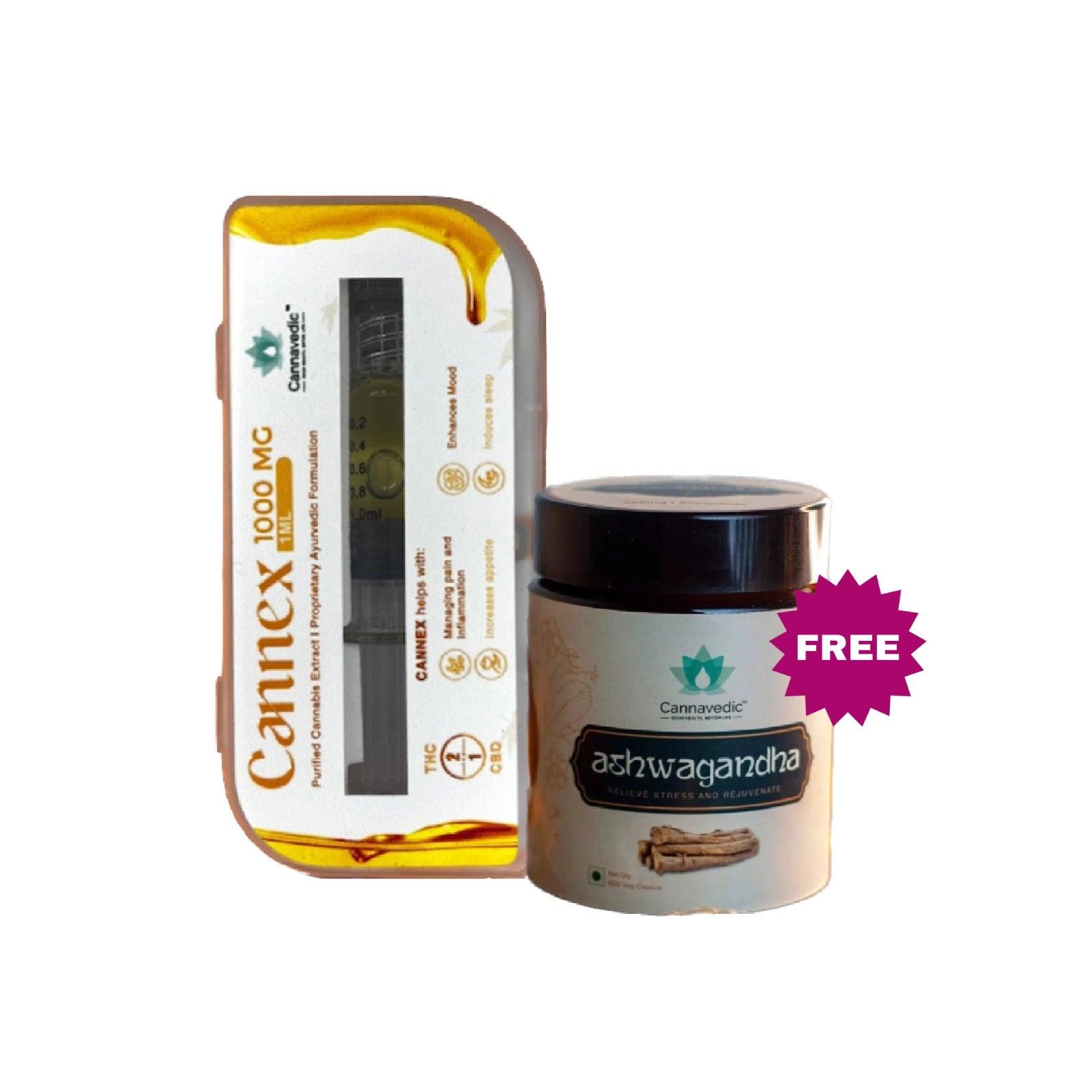 Special Offer - Free Ashwagandha Capsules with Cannavedic Cannaex Extractwellness productsFree Ashwagandha with Cannaex Extract | THC-CBD 2:1