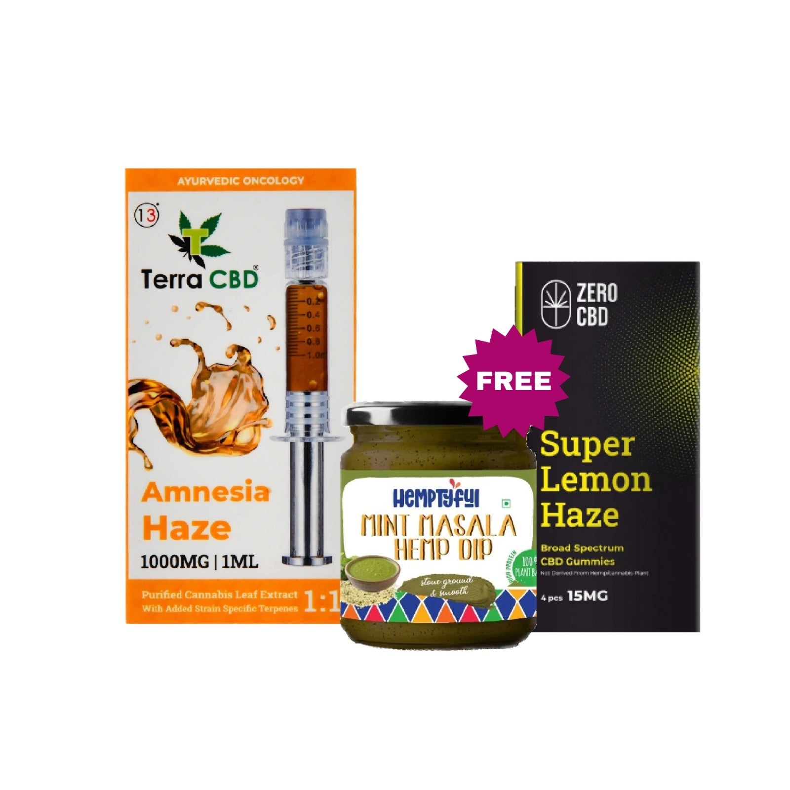 Special Offer - Free Hemp spread and CBD Gummies with Amnesia Haze Cannabis Extract - CBD Store India