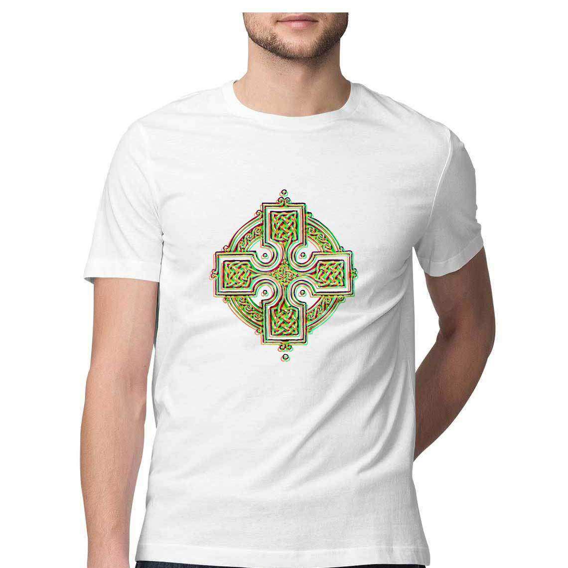 The Druid's Celtic Cross Men's T-Shirt - CBD Store India