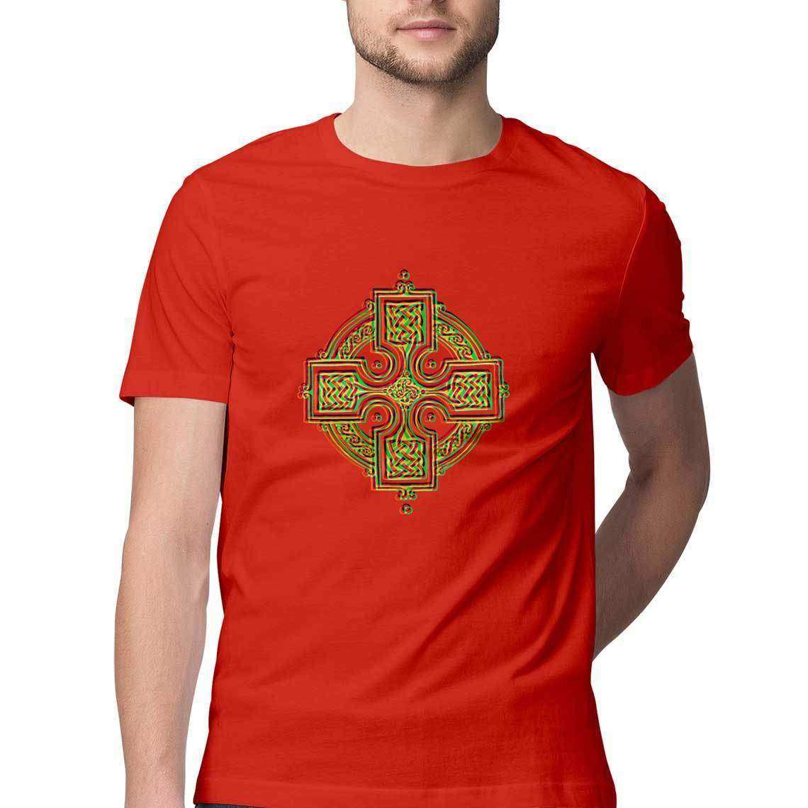 The Druid's Celtic Cross Men's T-Shirt - CBD Store India