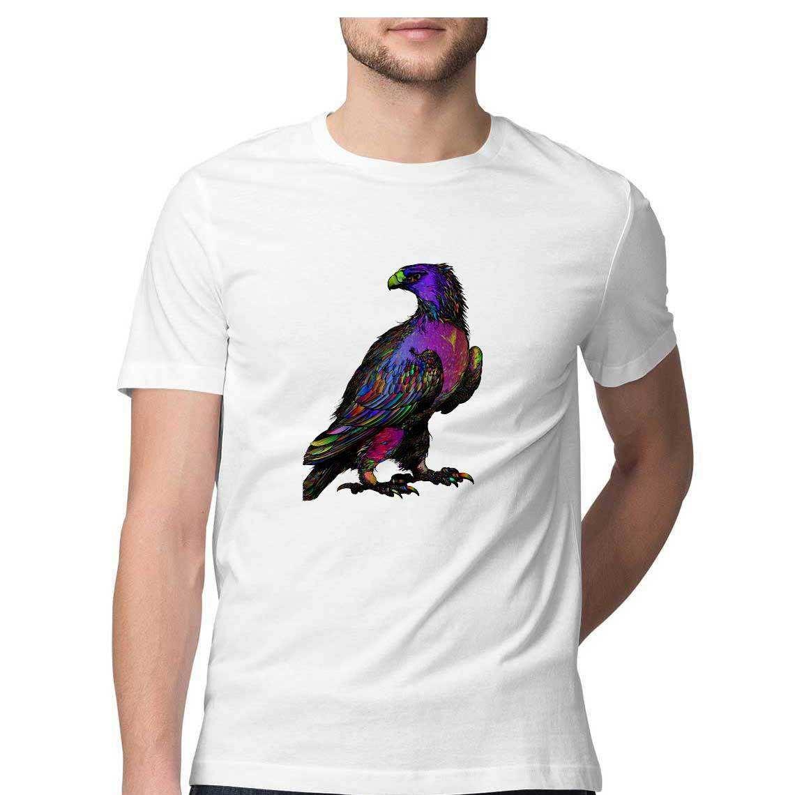 The Eagle Who Flew Through a Rainbow Men's Graphic T-Shirt.