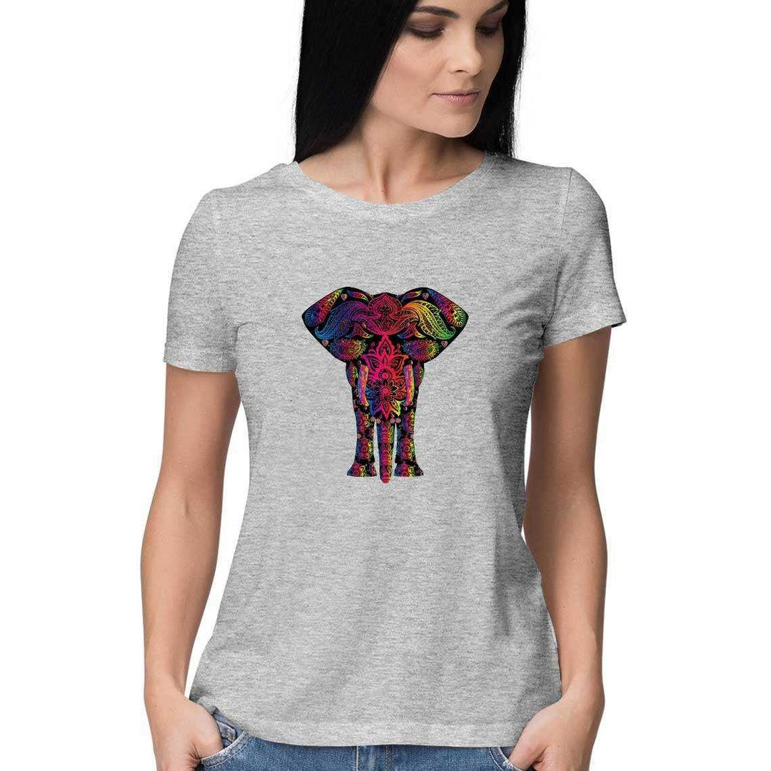 The Elephant on a Psychedelic Safari Women's Graphic T-ShirtClothingElephant Safari Women's T-Shirt - Graphic Tee | 100% Cotton