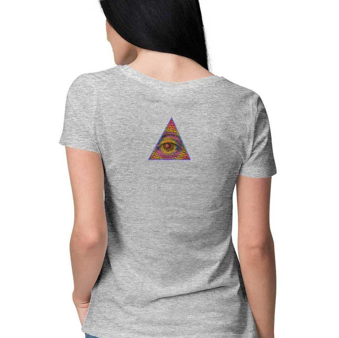 The Eye that Sees Everything Back Printed Women's T-ShirtClothingGraphic Women's T-Shirt - Best Casual Wear | Soft Cotton & Psychedelic Design