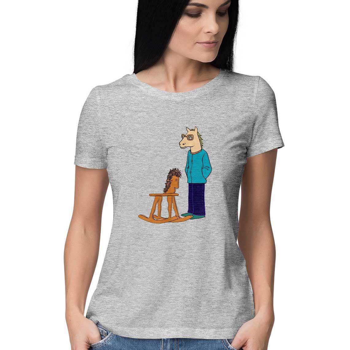 The Flying Horseman Women's Graphic T-Shirt - CBD Store India
