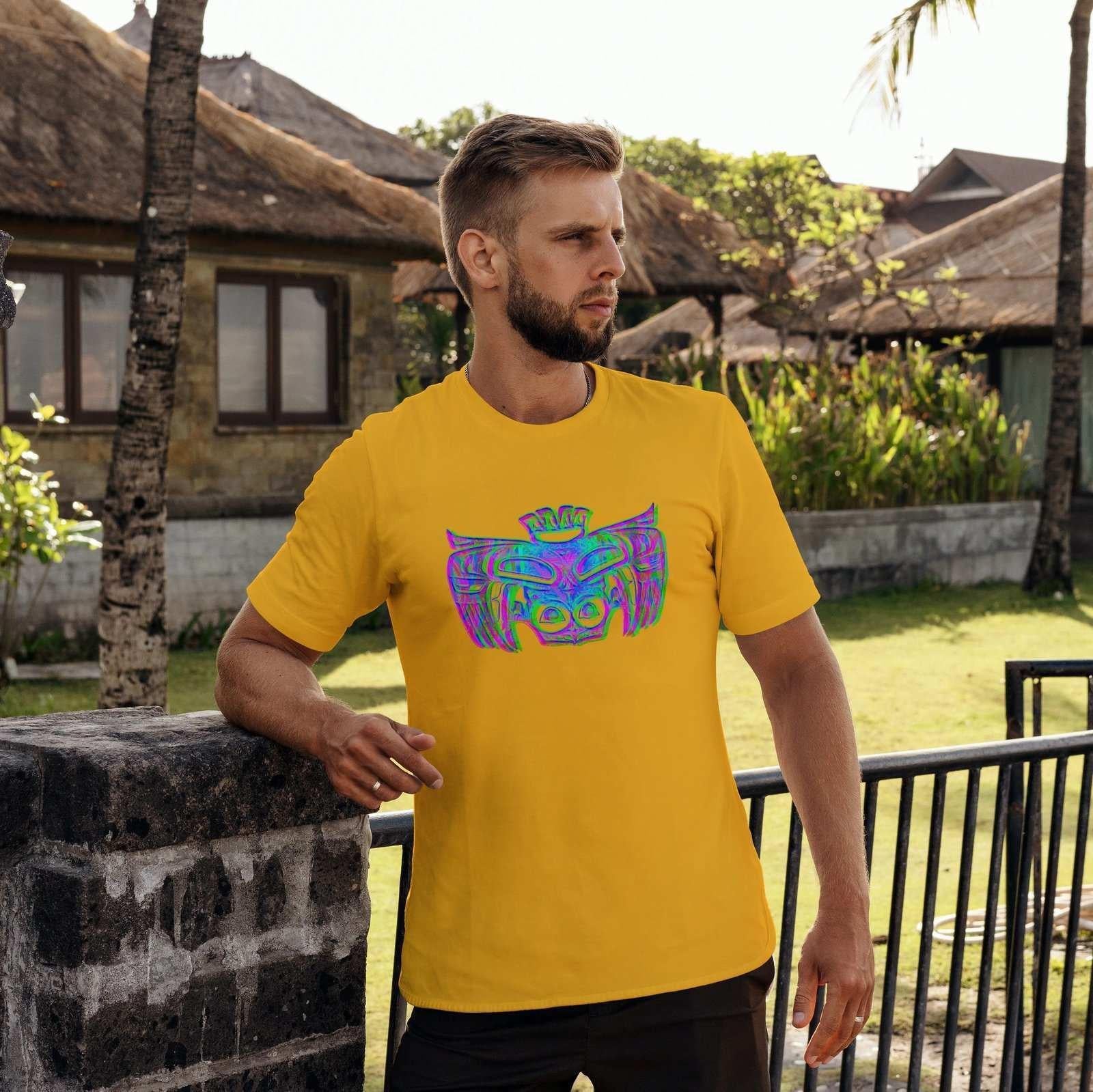 The Mask of the Shaman Men's Tribal T-Shirt.