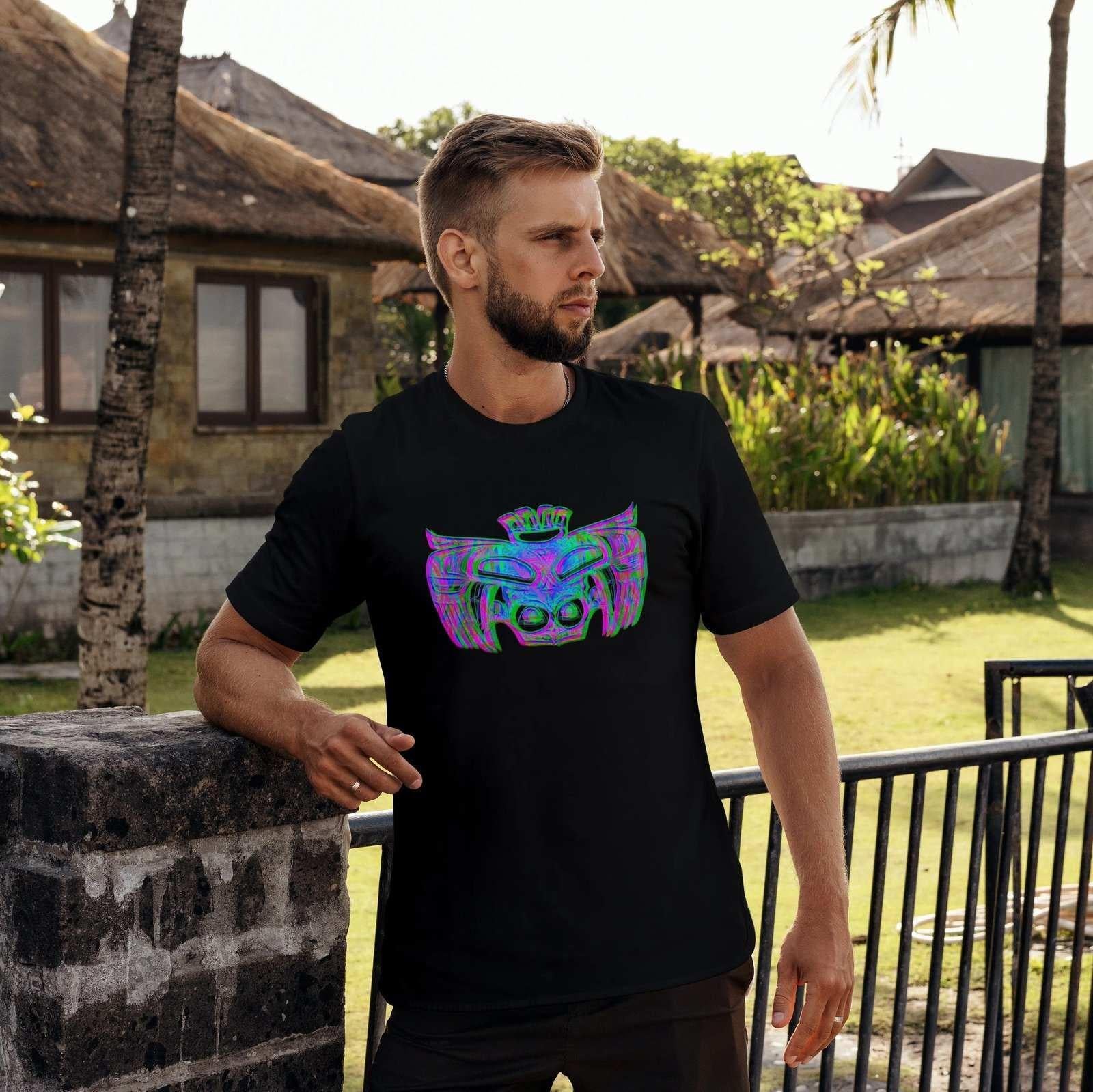 The Mask of the Shaman Men's Tribal T-Shirt.