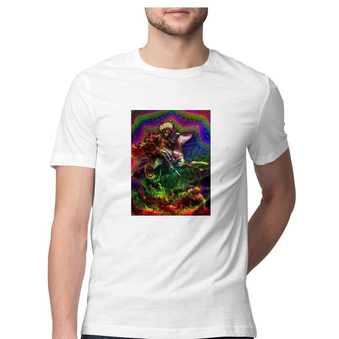 The Navajo chief hunts on Ayahuasca Men's T-Shirt.