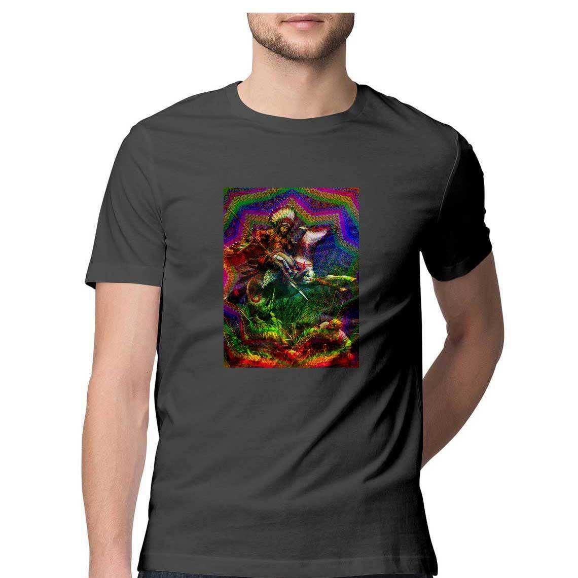 The Navajo chief hunts on Ayahuasca Men's T-Shirt.