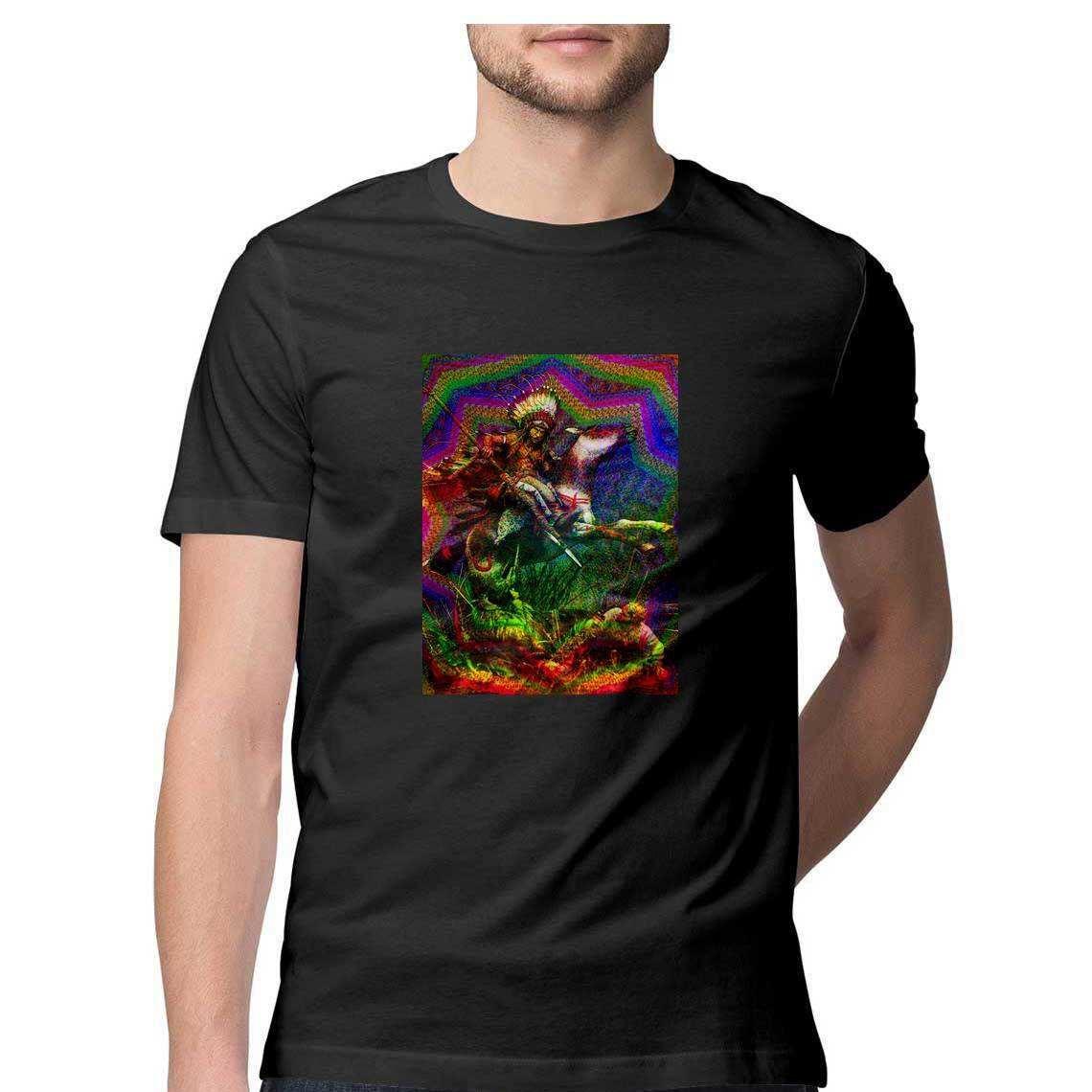 The Navajo chief hunts on Ayahuasca Men's T-Shirt.