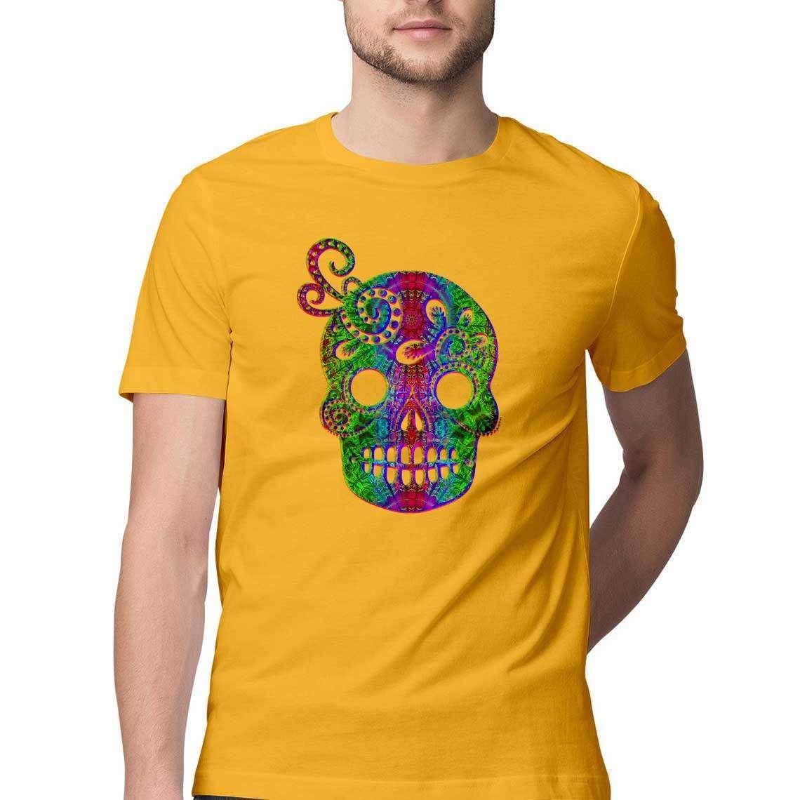 The Rainbow Candy Skull Men's Graphic T-Shirt.