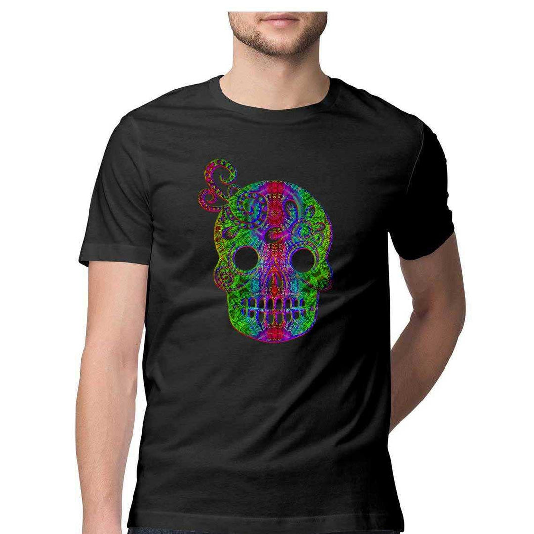 The Rainbow Candy Skull Men's Graphic T-ShirtClothingThe Rainbow Candy Skull Men's Graphic T-Shirt