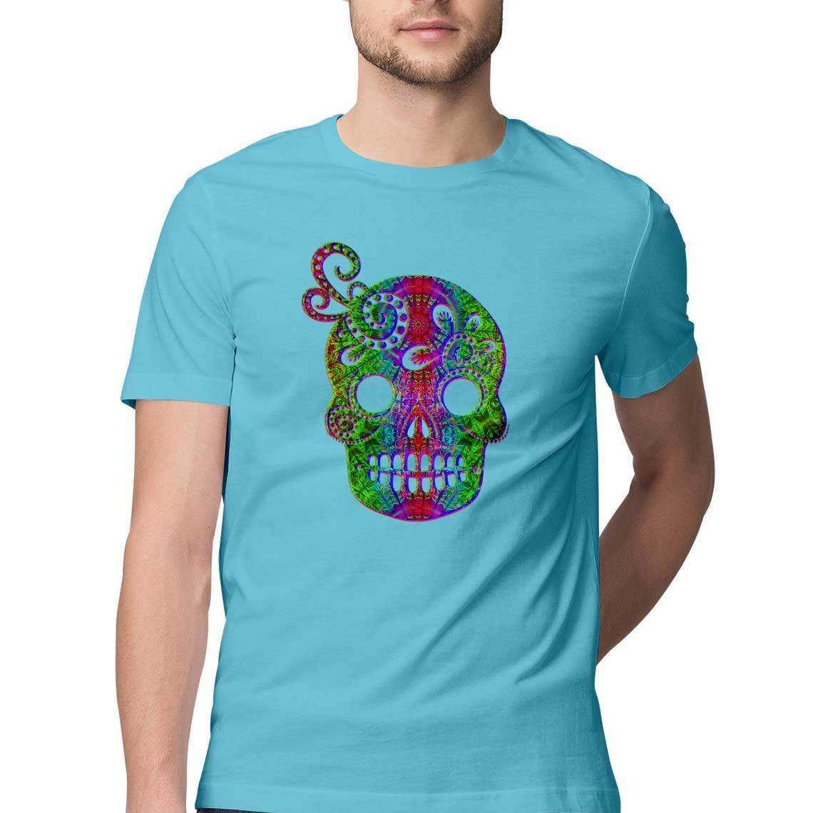 The Rainbow Candy Skull Men's Graphic T-Shirt.