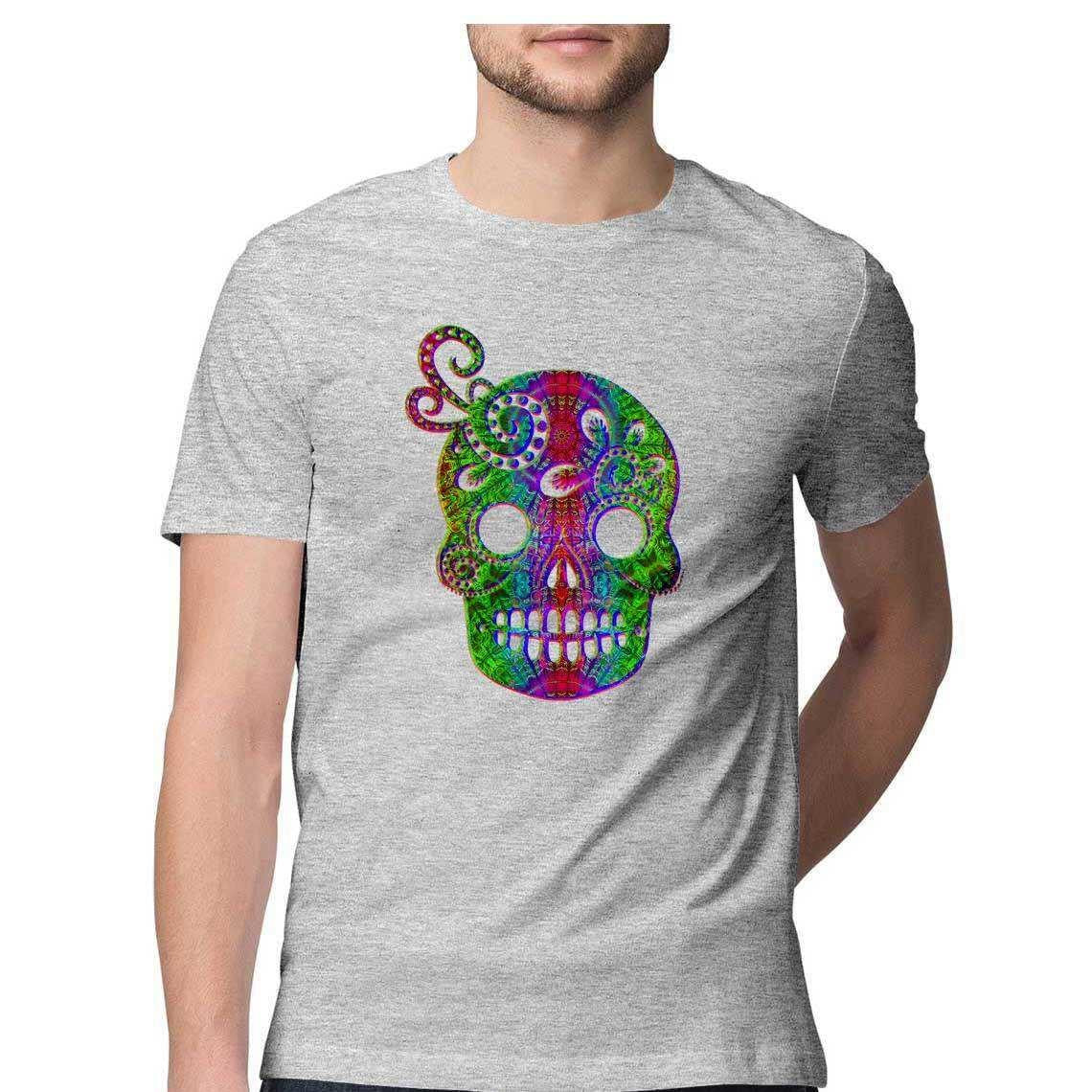 The Rainbow Candy Skull Men's Graphic T-Shirt.