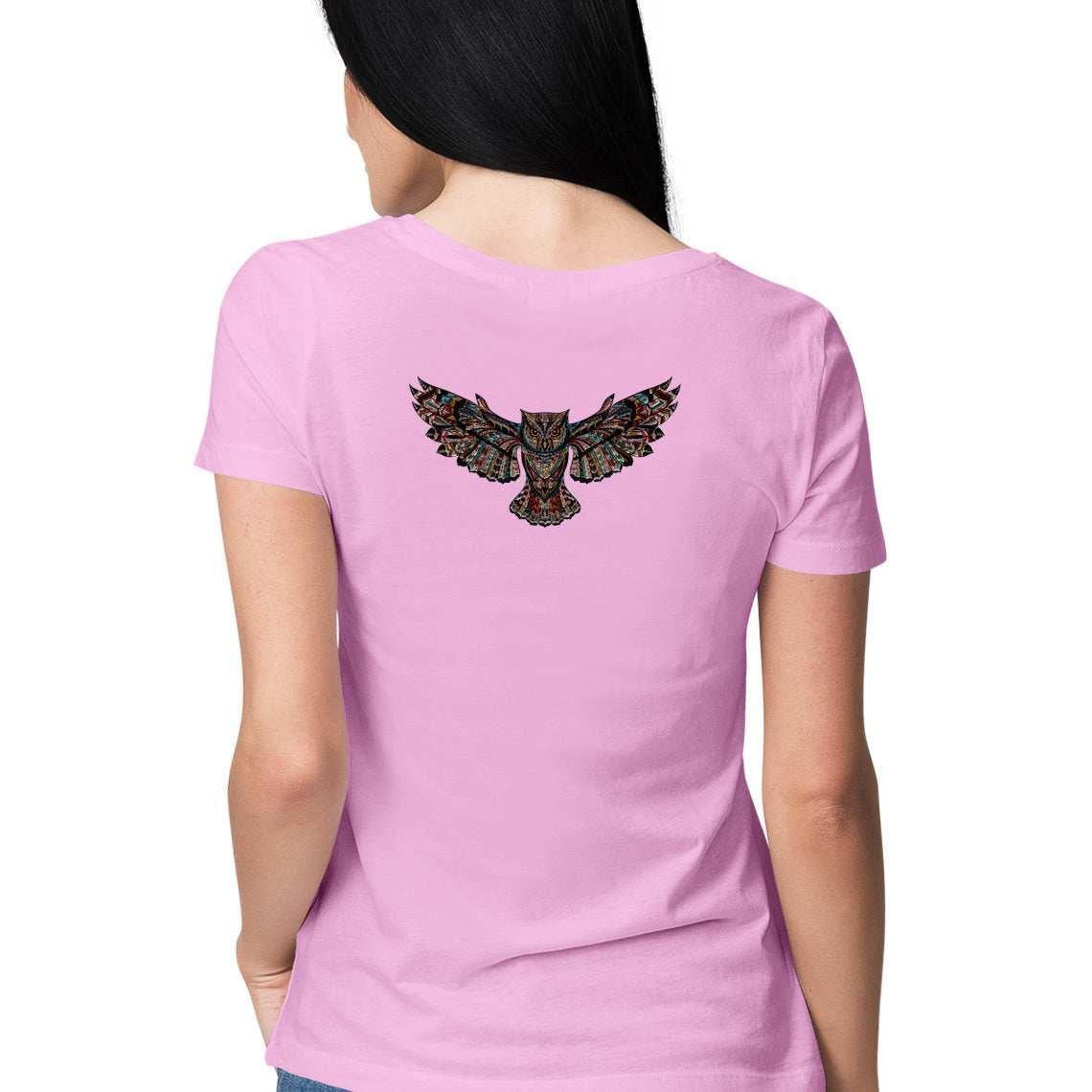 The Sage Owl from the Mysterious Forest Women's Graphic T-Shirt.