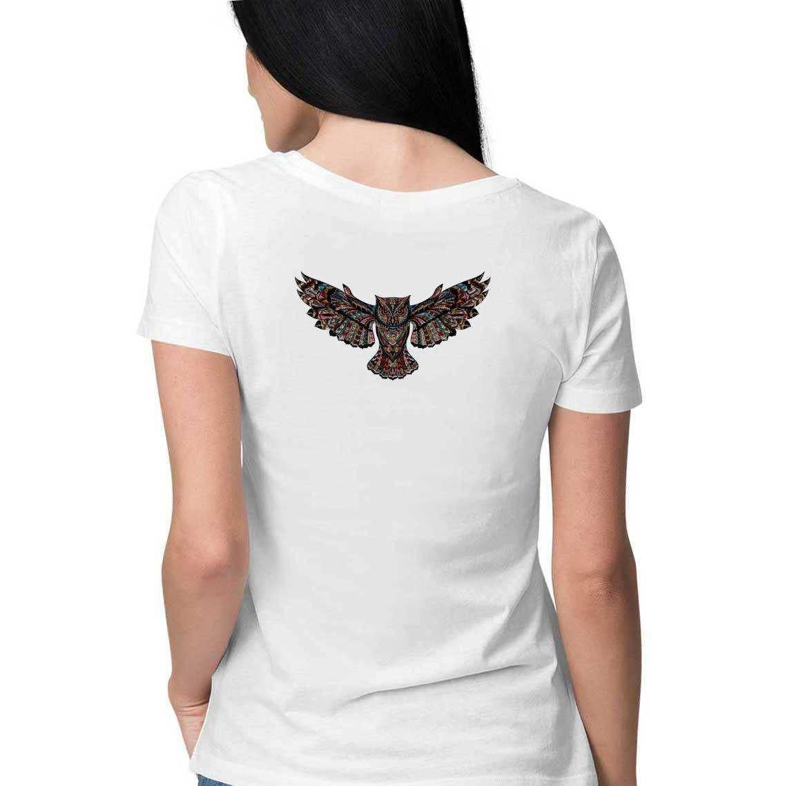 The Sage Owl from the Mysterious Forest Women's Graphic T-Shirt.