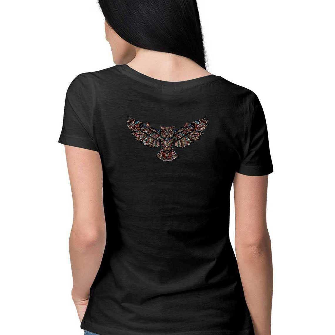 The Sage Owl from the Mysterious Forest Women's Graphic T-Shirt.