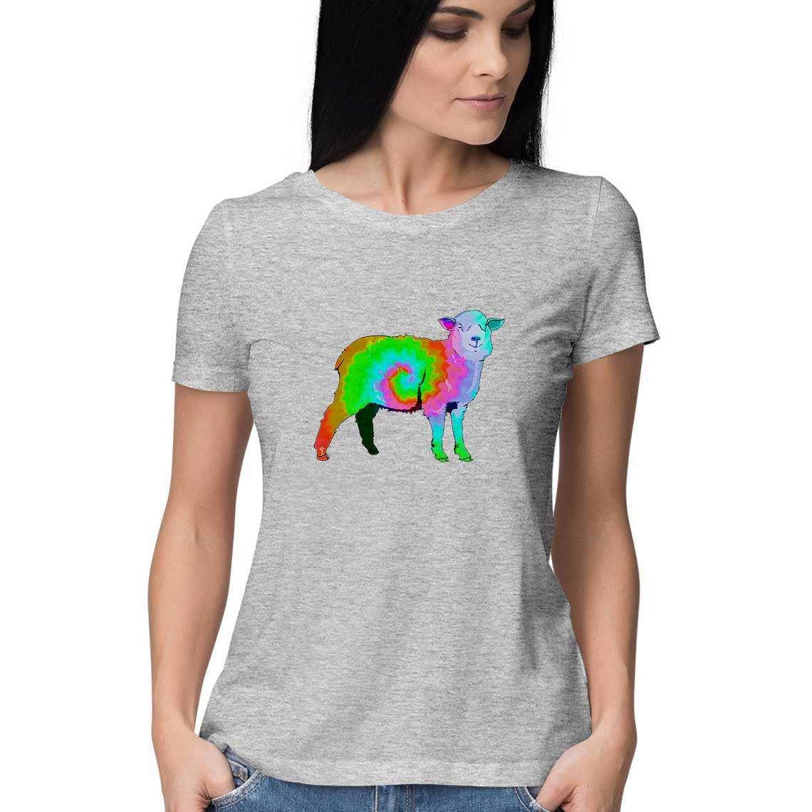 The Sheep who fell into the Rainbow Pond Women's T-ShirtClothingWomen's T-Shirt - Rainbow Pond | 100% Cotton, Graphic Print