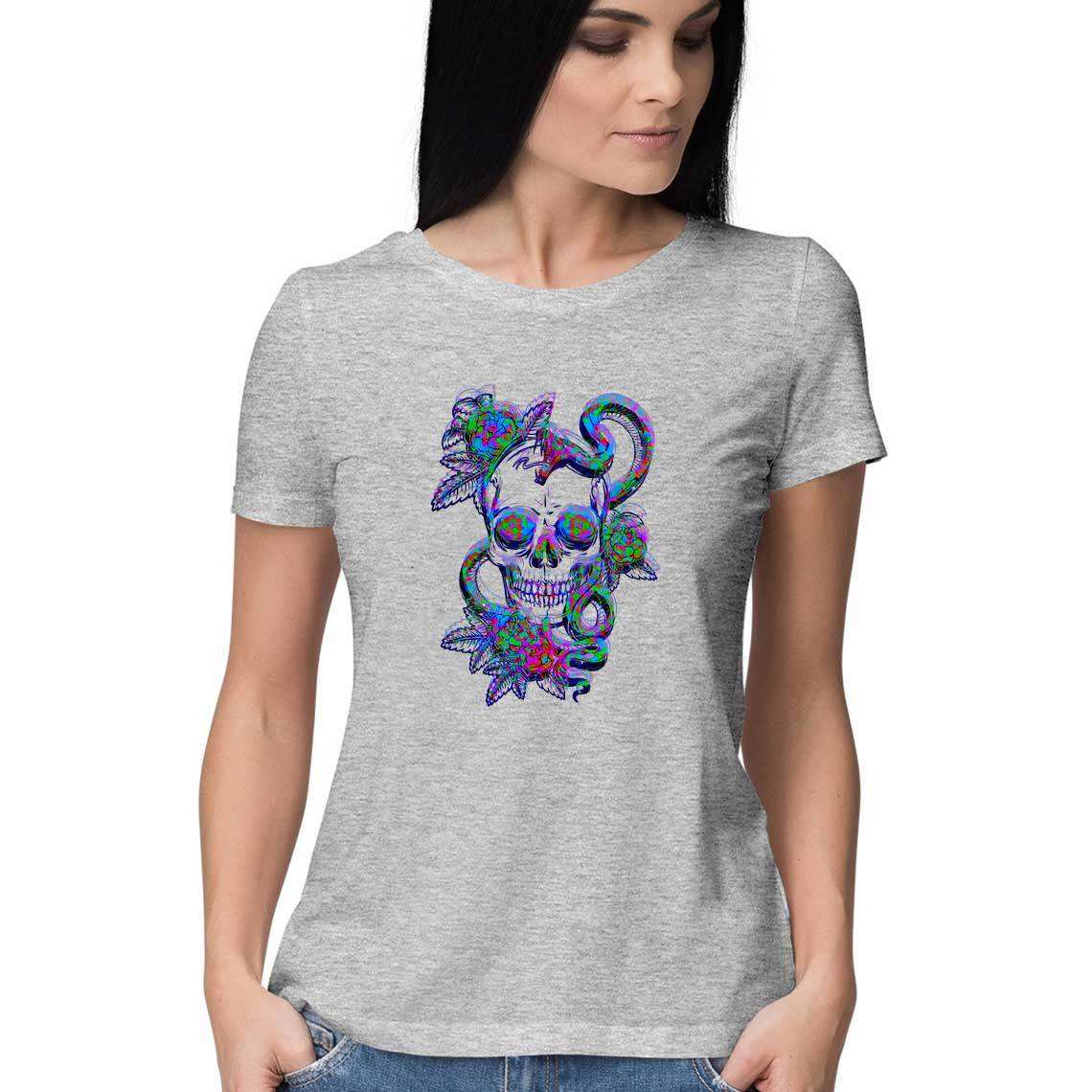 The Skull from the Garden of Eden Women's Graphic T-Shirt - CBD Store India