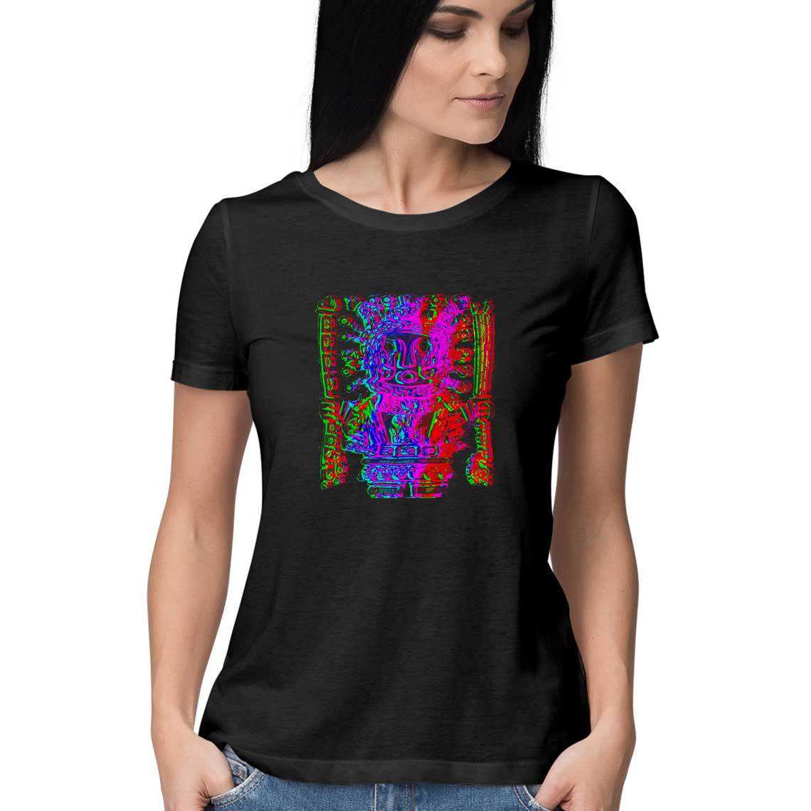 The Staff God of the Amazon Dual Print Women's T-Shirt - CBD Store India