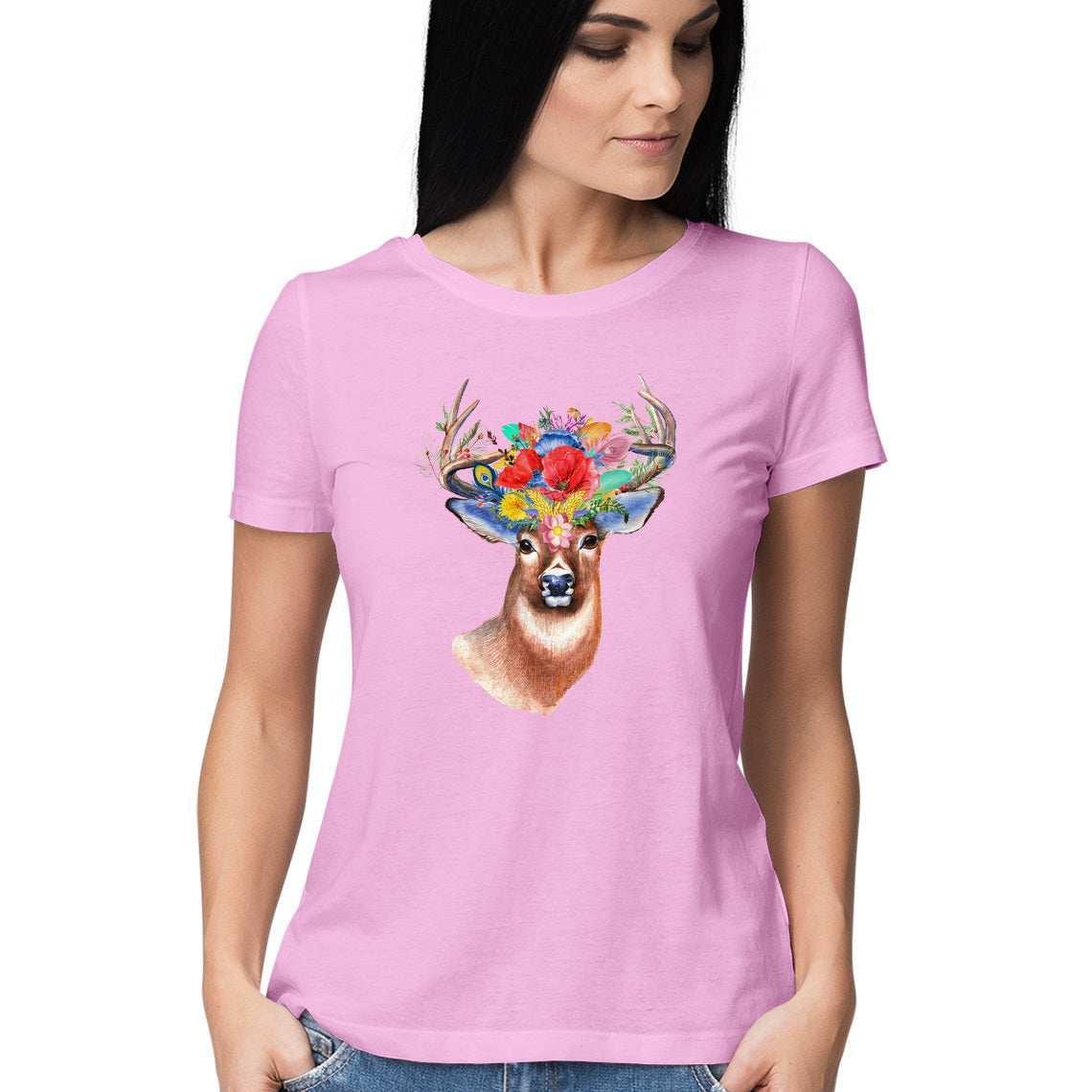 The Stag of the Garden of Eden Women's Graphic T-Shirt.