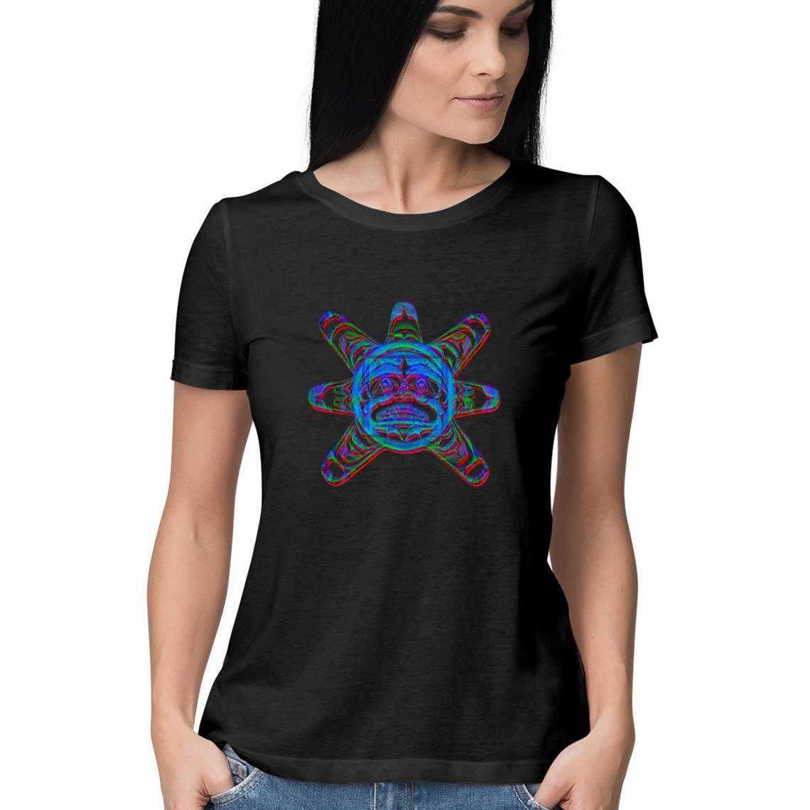 The Sun God of the Aztec Empire Women's T-Shirt.