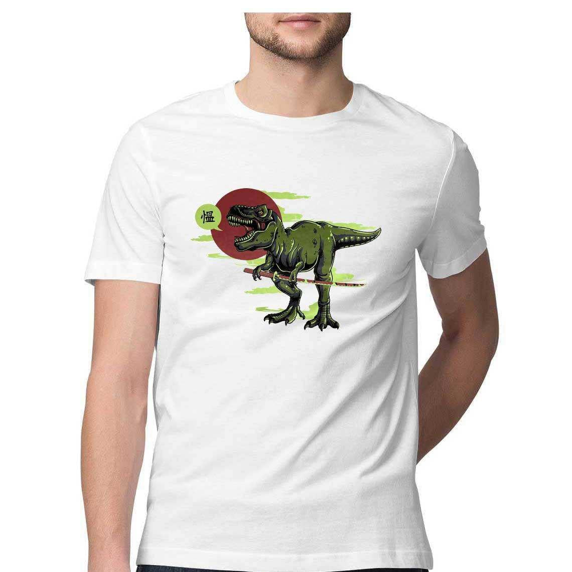 The T-Rex Who Trained to be a Samurai Men's T-Shirt.