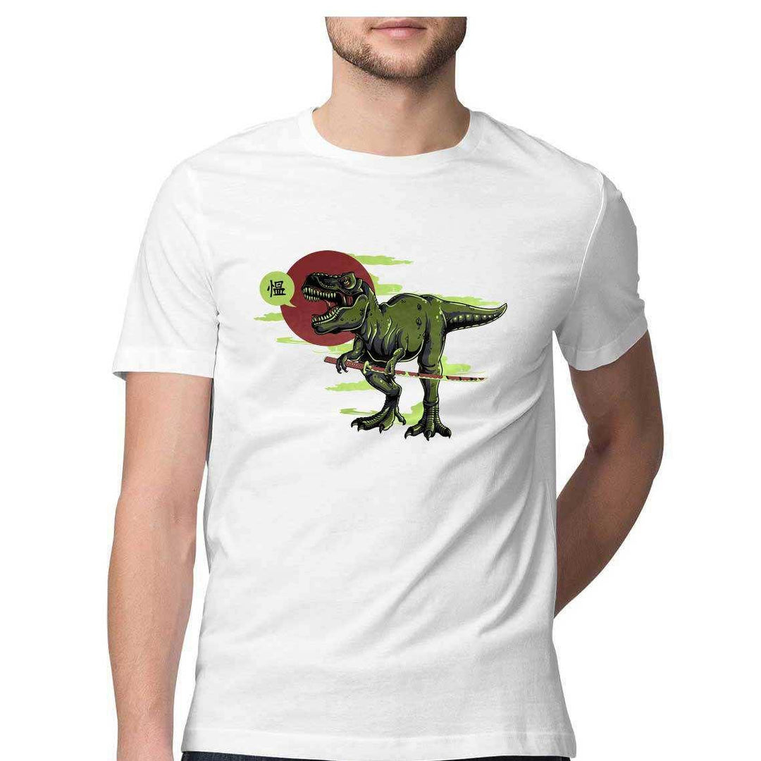 The T-Rex Who Trained to be a Samurai Men's T-ShirtClothingSamurai T-Rex T-Shirt - Premium Cotton Graphic