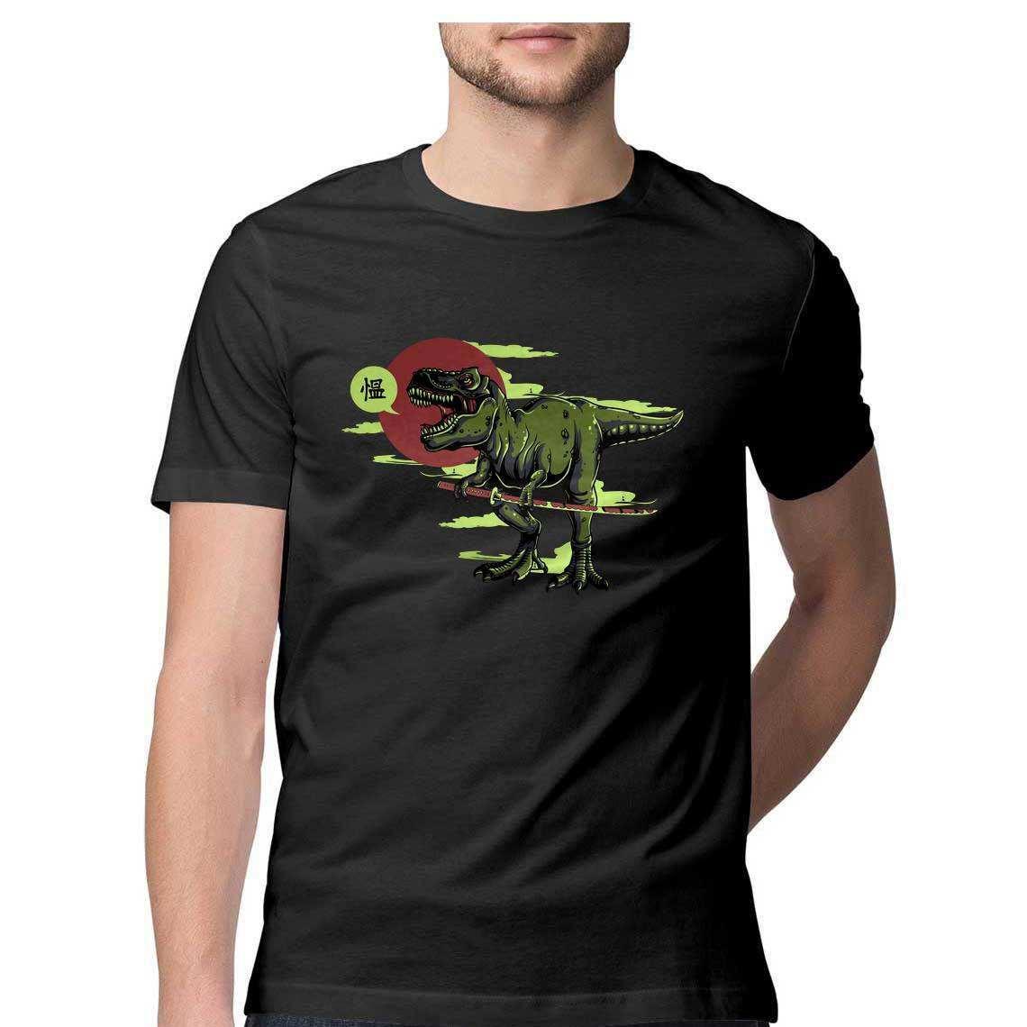 The T-Rex Who Trained to be a Samurai Men's T-Shirt.