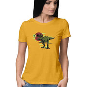 The T-Rex who trained to become a Samurai Women's Graphic T-Shirt - CBD Store India