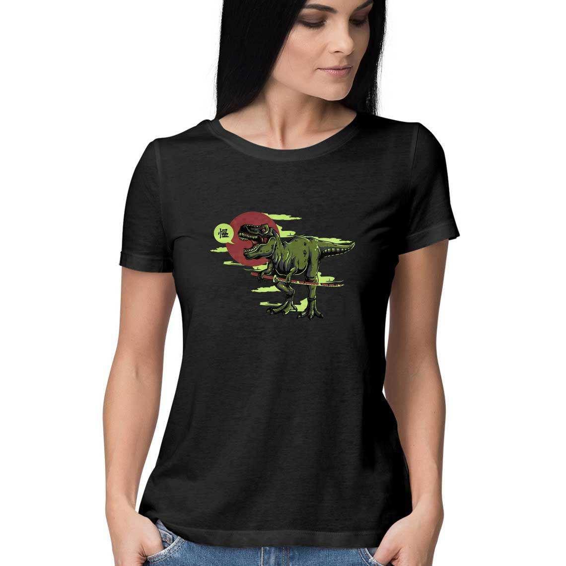 The T-Rex who trained to become a Samurai Women's Graphic T-ShirtClothingSamurai T-Rex Women's T-Shirt - Premium Graphic Tee