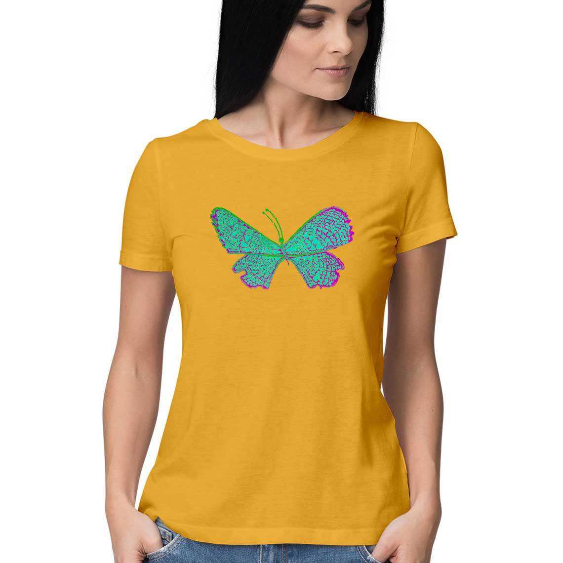 The Turquoise Butterfly Women's T-Shirt - CBD Store India