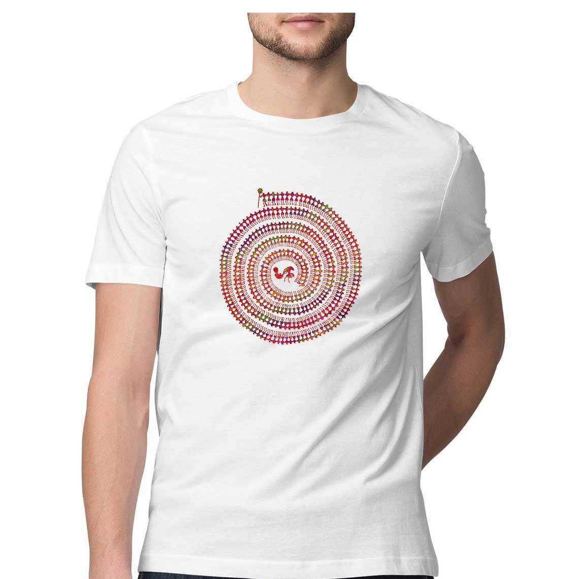 The Warli's Dance of Devotion Men's T-Shirt.