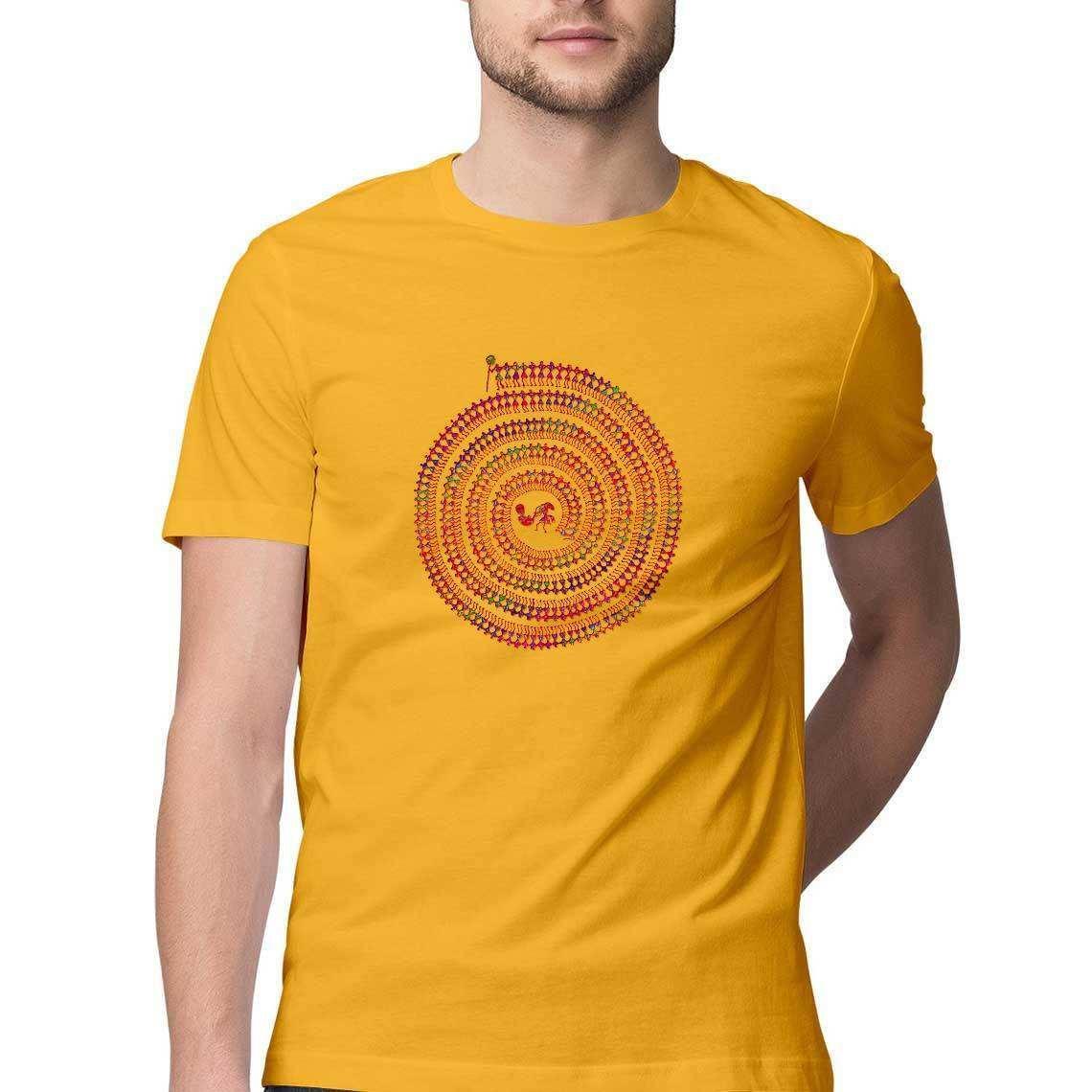 The Warli's Dance of Devotion Men's T-Shirt.